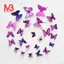 Thiết Kế Nghệ Thuật Mới Decal Dán Tường 3D Bướm Dán Tường Trang Trí Nhà Trang Trí Phòng 12 Cái ()