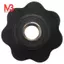 M10 10mm Dia Thread Đen Nhựa Ngôi Sao Đầu Kẹp Núm Grip