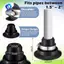 2 Chiếc 1.5 "-2" Cao Su Mái Cổ Sửa Chữa Boot Lỗ Thông Hơi Nhấp Nháy Bộ Ống Thông Hơi Mái Nhấp Nháy Với Kẹp Thép Không Gỉ Phù Hợp Với