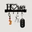 Giá đỡ chìa khóa hình XUAN "Home Love" có móc - Giá treo tường không khoan, Dụng cụ sắp xếp kim loại để trang trí phòng khách, Key Ra | Móc treo chìa khóa Tường VN