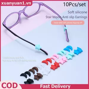 XUAN 5 Cặp Silicon Star Moon Chống Trơn Trượt Móc Tai Kính Mắt Phụ Kiện Kính Mắt Kẹp Đền Đầu Giá Đỡ Kính Mắt VN