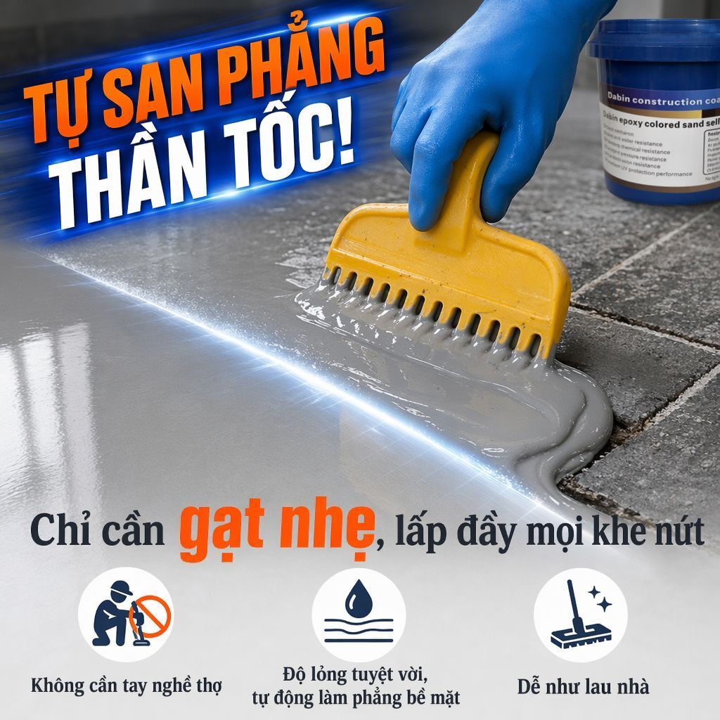 ⚡Ship Nhanh⚡Sơn sàn epoxy Sơn sàn xi măng Sơn sàn tự san phẳng cát màu epoxy/Sơn sàn epoxy màu cát cải tiến 500g