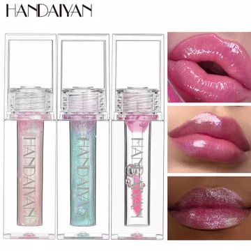 [Hàng có sẵn] Midudu Lip handaiyan Trang điểm trong suốt Thay đổi nhiệt độ Gương dưỡng ẩm Lip Glaze Pearl Lip Oil Lip Gloss WJG
