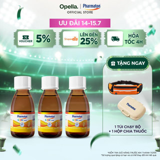 Bộ 3 Siro Pharmaton Kiddi 100ml giúp xương chắc khỏe, hỗ trợ sự phát triển toàn diện của trẻ nhờ bổ sung Lysine, Canxi v