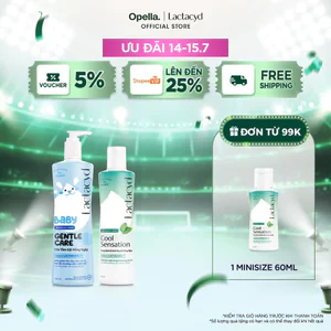Bộ 1 Chai DDVS Phụ Nữ Lactacyd Cool Sensation 250ml + 1 Sữa Tắm Gội Trẻ Em Gentle Care 500ml