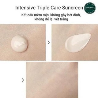 Kem chống nắng lâu trôi làm sáng da innisfree Intensive Triple Care Sunscreen SPF50+