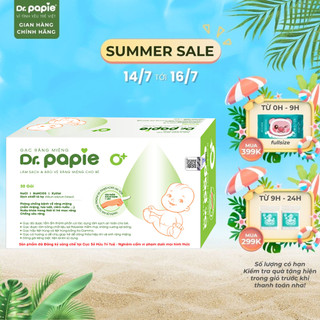 Gạc Rơ Lưỡi Làm Sạch Răng Lưỡi Nướu Phòng Tưa Lưỡi Nấm Miệng Dr.Papie Sáng Chế Độc Quyền