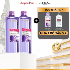 Bộ 2 nước tẩy trang cấp ẩm căng mịn da L'oreal Paris Hyaluronic Acid 400ml x 2