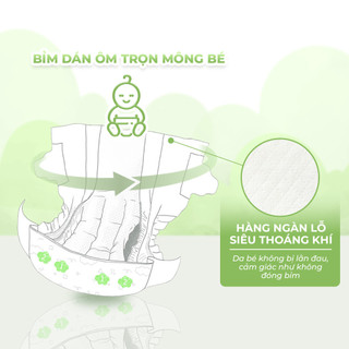 Combo 2 Bịch Tã/Bỉm Dán ELPRAIRIE Air Thin Size M 30 Miếng Cho Bé 6-11kg, Thấm Hút Vượt Trội, Mềm Thoáng Nhẹ Tênh