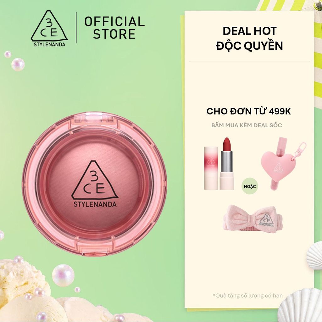 Phấn Má Hồng Dạng Thạch 3CE Bouncy Blur Balm Mịn Nhẹ, Dễ Tán, Không Bết Dính, Lớp Finish Tự Nhiên