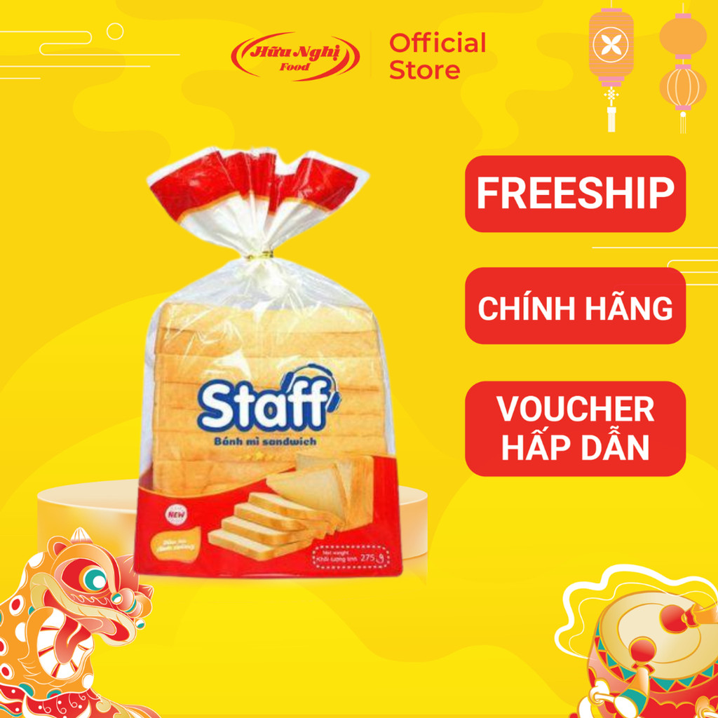 Combo 2 Bánh mì sandwich Staff lát mềm 275g