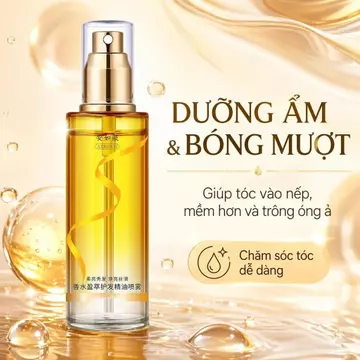 Xịt Dưỡng Tóc Xịt Thơm Tóc 100ml, Gỡ Rối Tóc Khô Xơ, Dưỡng Tóc Mềm Mượt Suôn Mượt, Thơm Lâu Không Bết Dính