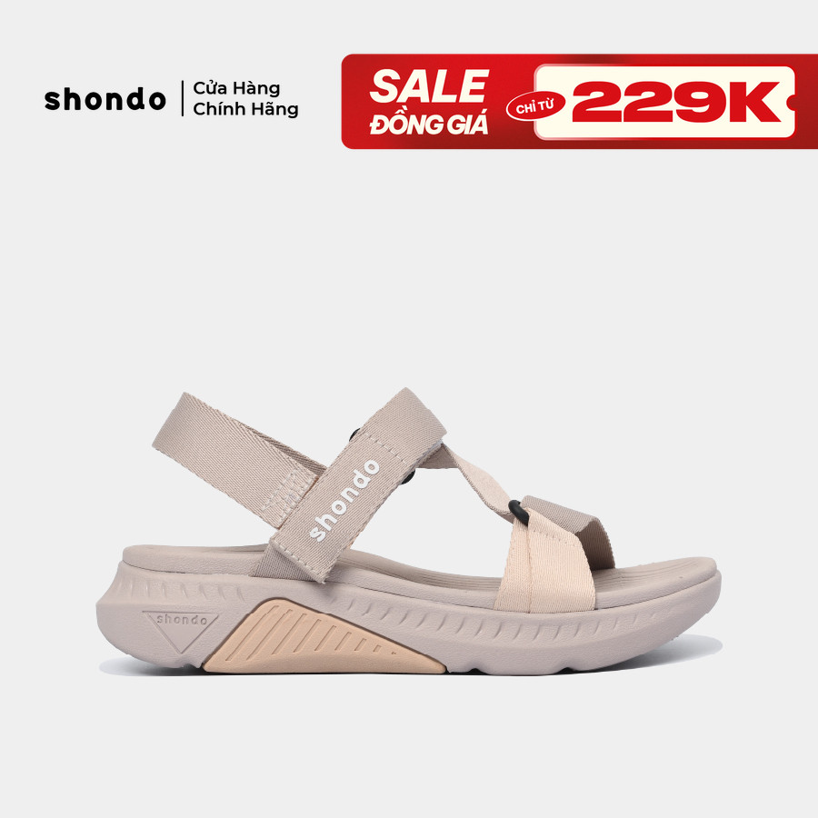 Giày sandal Shondo F7R màu nâu hồng