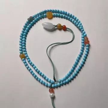 Ngọc lam Dệt Tay Dây Vòng Cổ Nữ Phong Cách Dân Tộc Mặt Dây Chuyền Ngọc Mặt Dây Chuyền Mặt Dây Chuyền Giả Nam Đỏ Ngọc Mặt Dây Chuyền Hạt Chuỗi Nữ txt083101