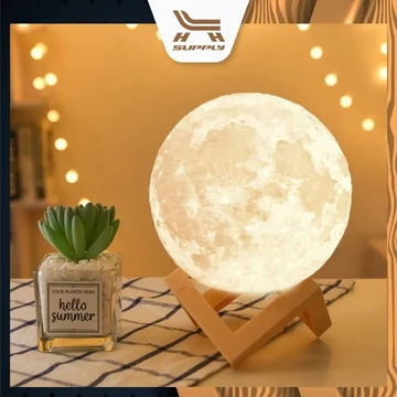 LH 8Cm 3D LED Mặt Trăng Đèn Ánh Sáng Mặt Trăng Đèn Học Bilik Tidur Đèn Giường Led Lampu 8Cm 3D LED Mặt Trăng Đèn Ánh Sáng Mặt Trăng Đèn Học Đèn Ngủ Led Bàn BYII