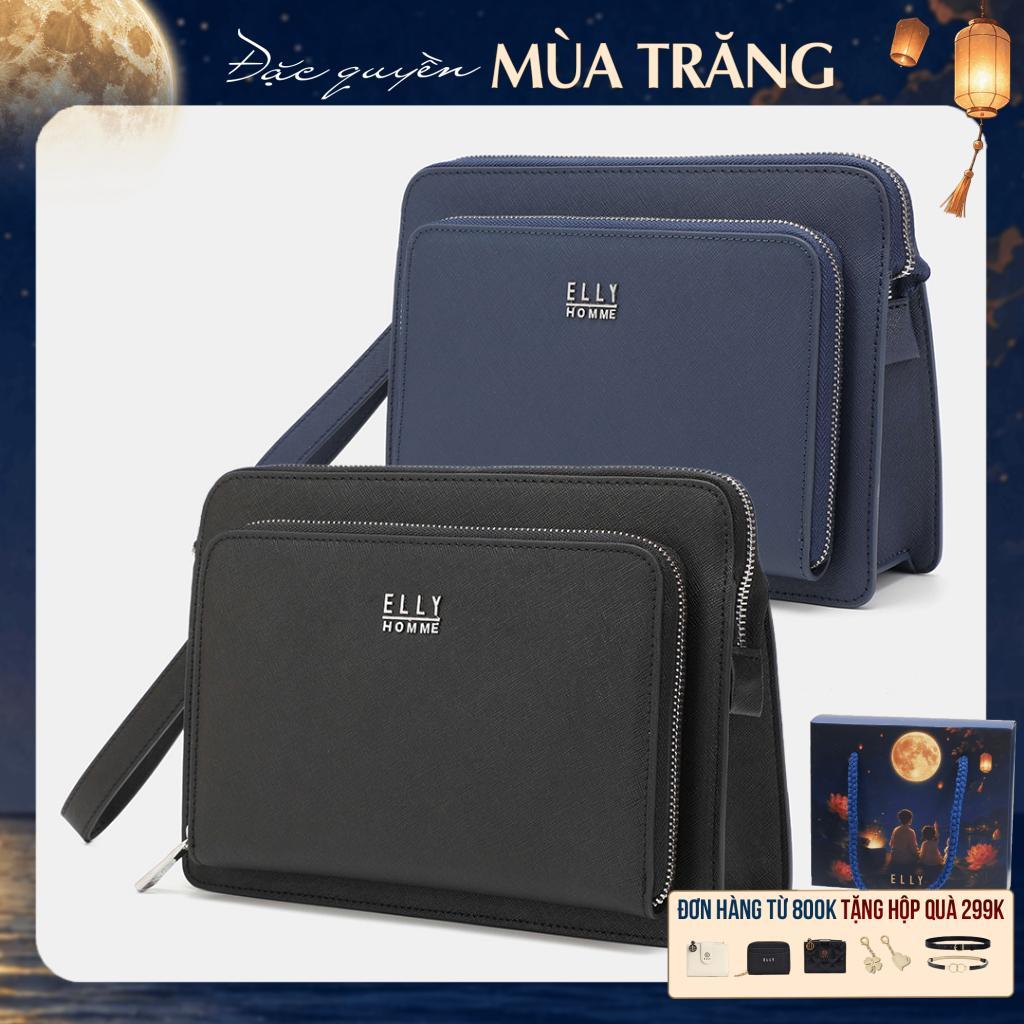 Clutch nam ELLY HOMME ECM15 ví cầm tay da thật cao cấp công sở sang trọng đựng đồ cá nhân