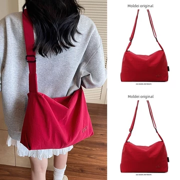 Women's Elegant Canvas Tote Bag – Large, Mini, for Work, Red