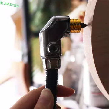 Máy khoan góc phải BLAZETEC, Máy khoan tuốc nơ vít 6.35mm Đầu chuyển đổi đầu khoan ba hàm, Thiết bị quay Xoay 90 độ mở rộng góc Máy khoan điện đính kèm máy khoan điện