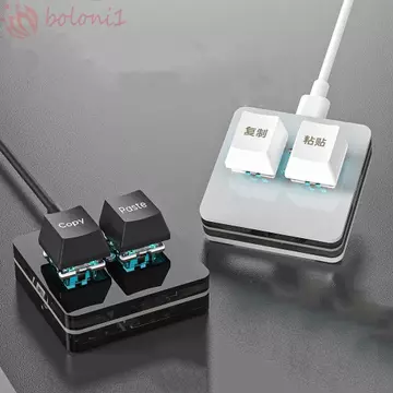Bàn phím phím mini 2 tùy chỉnh, Bàn phím dán sao chép Acrylic mini, Bàn phím cơ làm sáng trao đổi nóng 2 phím Trò chơi bàn phím mini