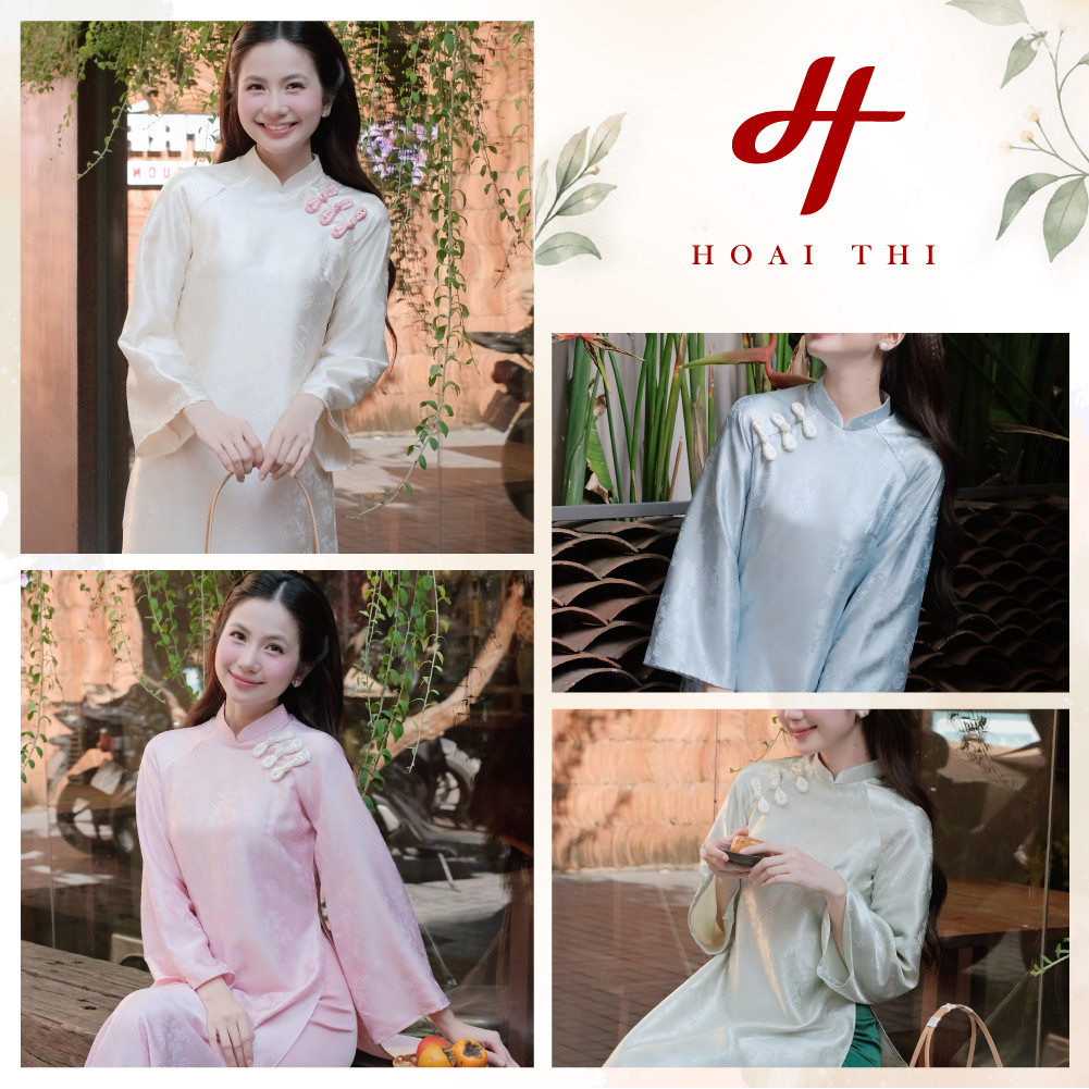 Áo dài cách tân Trúc Yên - Chất lụa gấm vân chìm cao cấp, phom dáng thanh thoát, tôn da (Đủ màu)