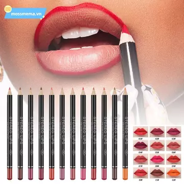 MOSSMEMA Matte Lip Liner, Son môi trang điểm lâu trôi mịn màng, Son dưỡng ẩm chuyên nghiệp Chống thấm nước Phác thảo hoàn hảo Làm đầy Son môi Bút chì