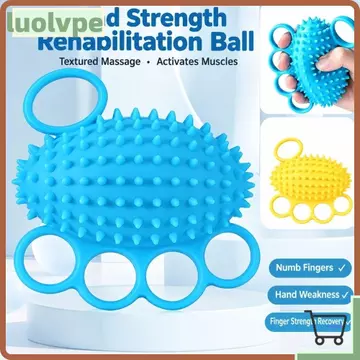 Bóng trị liệu ngón tay LUOLVUO, Massage cơ bắp Bóng tập thể dục tay nhím cách ngón tay, Phục hồi chức năng ngón tay Silicon Bóp giảm căng thẳng Huấn luyện viên sức mạnh