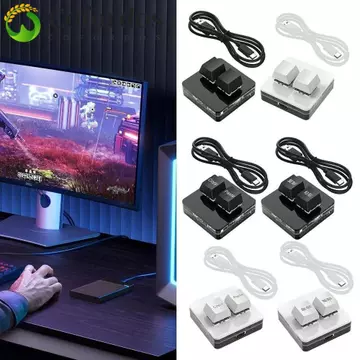 Bàn phím dán sao chép COFORDOS, Bàn phím mini 2 phím mini Acrylic tùy chỉnh, Phụ kiện bàn phím Công tắc đỏ Giao diện phím cơ Type-c 2 phím Trò chơi bàn phím mini