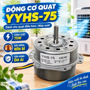 Motor quạt điều hòa YYHS-75 dây đồng 75W quạt nước motor, bền đẹp