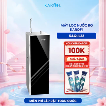 [TẶNG BỘ LÕI] Máy lọc nước RO Mỹ 12 lõi KAROFI KAQ-L22 - 1 lõi Hydro ion kiềm+1 lõi T33 Nano, Aiotec - Giao lắp miễn phí