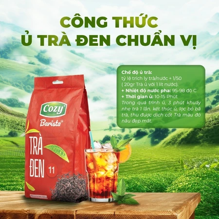 Trà Đen Cozy Barista 500gr, Trà Bá Tước Earl Grey cao cấp Vị Trà Đậm Hương Cam Bergamot dùng pha chế