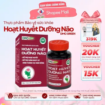 TPBVSK Viên Hoạt Huyết Dưỡng Não Domesco Giúp Tăng Tuần Hoàn Não 60 Viên/ hộp