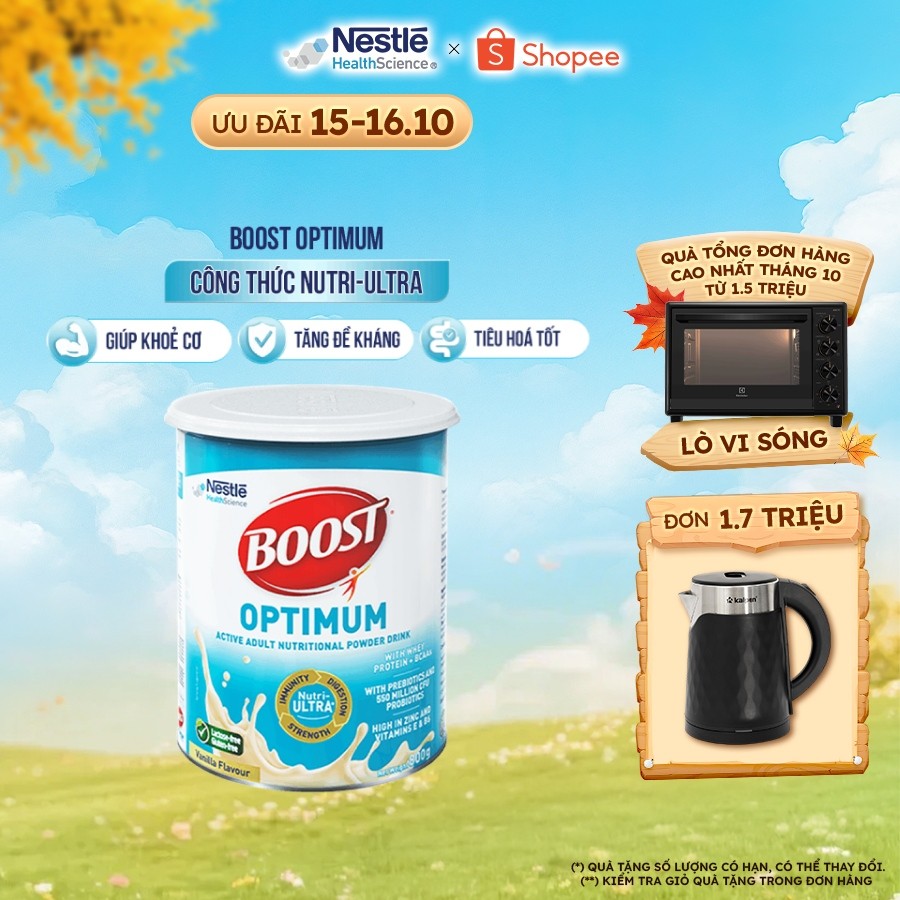 Sữa Bột NESTLÉ BOOST OPTIMUM Singapore Bổ Sung Dinh Dưỡng Cho Người Lớn Tuổi