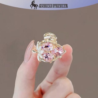Onetimingfine Thời Trang Cua Kim Loại Kẹp Tóc Nhỏ Phụ Kiện Tóc Cho Nữ Cô Gái Hồng Kim Cương Giả Nơ Hoa Tóc Pin Bên Nổ Kẹp VN