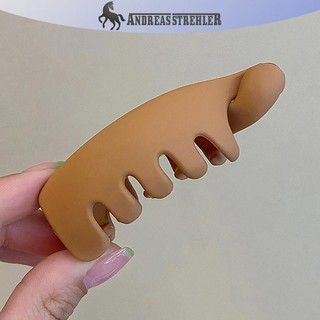 Onetimingfine Mờ Cao Đuôi Ngựa Kẹp Màu Trơn Chuối Kẹp Nữ Kiểu Tóc Phụ Kiện Thời Trang Đuôi Ngựa Barrettes Vuốt Tóc Kẹp Tóc VN