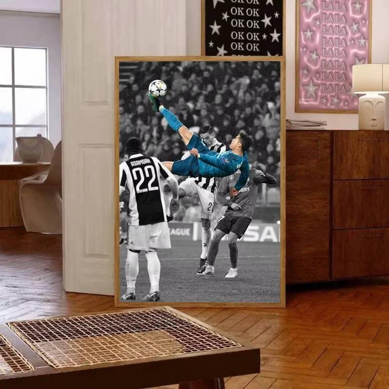 Ronaldo Football CR7 Poster Canvas In Thích Hợp Cho Quán Cafe Bar Trang Trí Tường