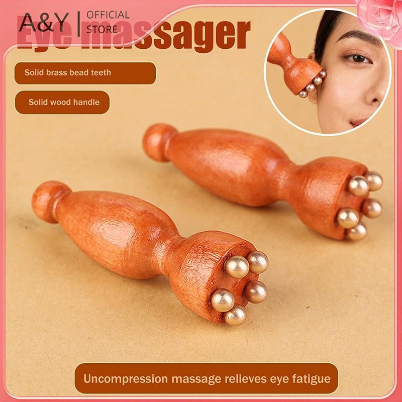 A & Y 1 Chiếc Máy Mát Xa Hình Dạng pod Dụng Cụ Vật Lý Trị Liệu Da Mặt Gỗ Đàn Hương Dụng Cụ Massage Mắt Gua Sha Chăm Sóc Da Mặt Gậy Massage.