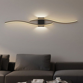 Đèn tường LED hiện đại tối giản, trang trí nội thất đen trắng, phòng khách, chiếu lên xuống, dùng trong nhà cho phòng ngủ