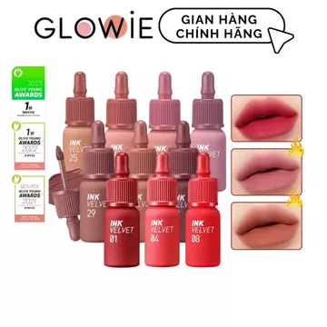 [GLOWGLOWI - GIẢM 5%] Son Kem Lì Peripera Ink Velvet Tint, Son Ink 23 Nutty Nude Mịn Lì, Lâu Trôi