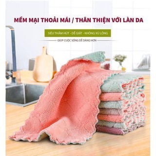 [Combo] Khăn lau bếp đa năng 2 mặt siêu thấm nước , kích thước 13x21cm