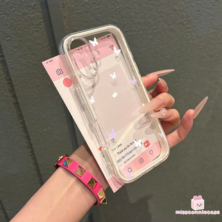 Ốp Lưng Cho Iphone 11 13 17 16 14 15 12 Pro Max Air XR XS X Max 16 15 14 Plus Đơn Giản Dreamy Butterfly Sang Trọng 2 Trong 1 Ốp Lưng