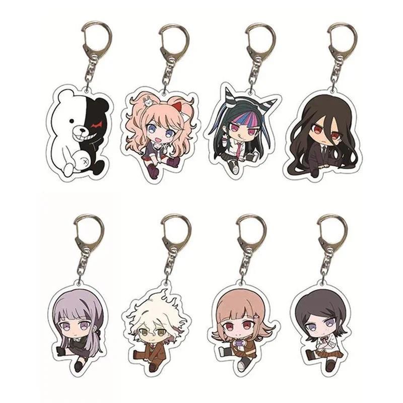 Anime Danganronpa Cosplay Costume Double Sided Acrylic Keychain Collection Anime Game Figures Nanami ChiaKi Key Chain Pe
