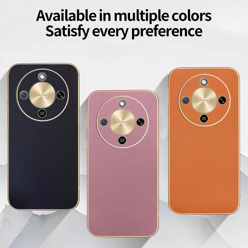 Ốp Lưng Cho Honor X9d Da Màu Siêu Mỏng Mạ Điện TPU Edge Chống Rơi Vỏ Điện Thoại