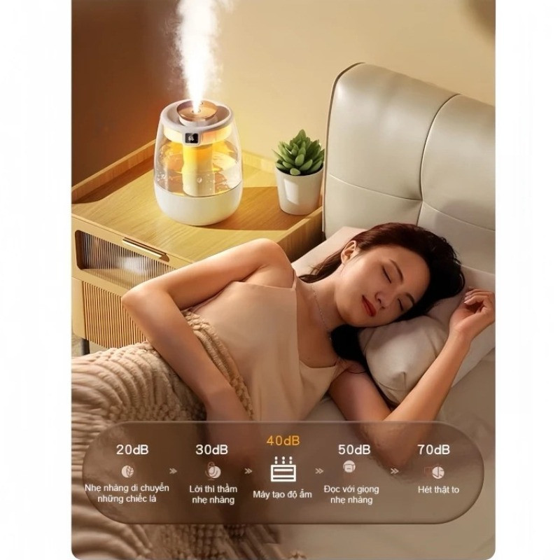 Máy tạo ẩm phun kép Máy tạo ẩm không đạt hiệu suất lớn phun sương tạo ẩm tạo Hiển thị độ ẩm LED