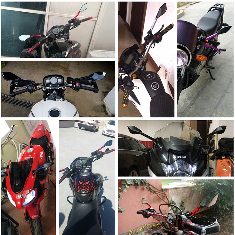 Dành Cho Xe Suzuki Raider R150 / R150Fi / Carb / J Crossover CNC Hợp Kim Nhôm Xe Máy Gương Bên Có Thể Điều Chỉnh Gương Chiếu Hậu (Hai Kích Cỡ)