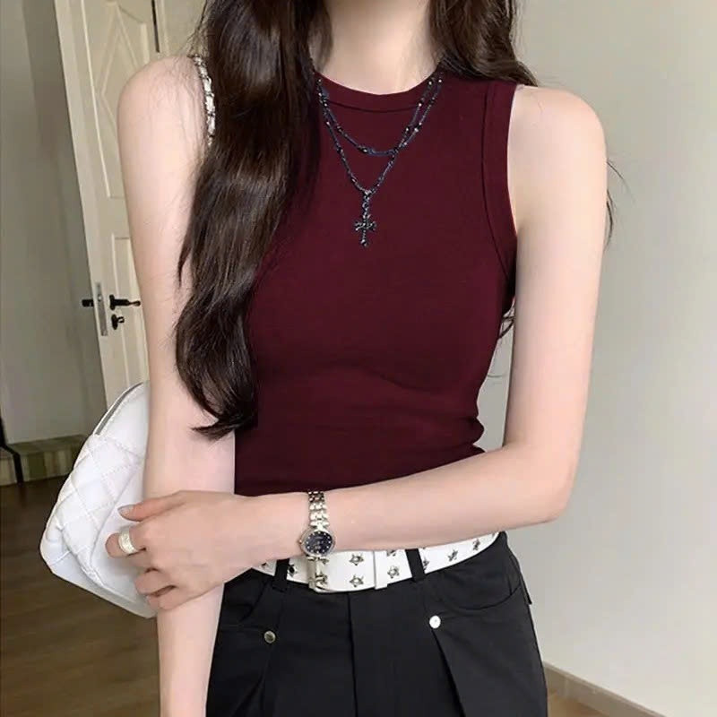 Áo Ba Lỗ Nữ Mịn Mát, Áo 2 Dây CỔ TRÒN Bản To, Áo Tanktop Phù Hợp Đi làm, Đi Tập, Đi Chơi Mùa Hè Mát Mẻ