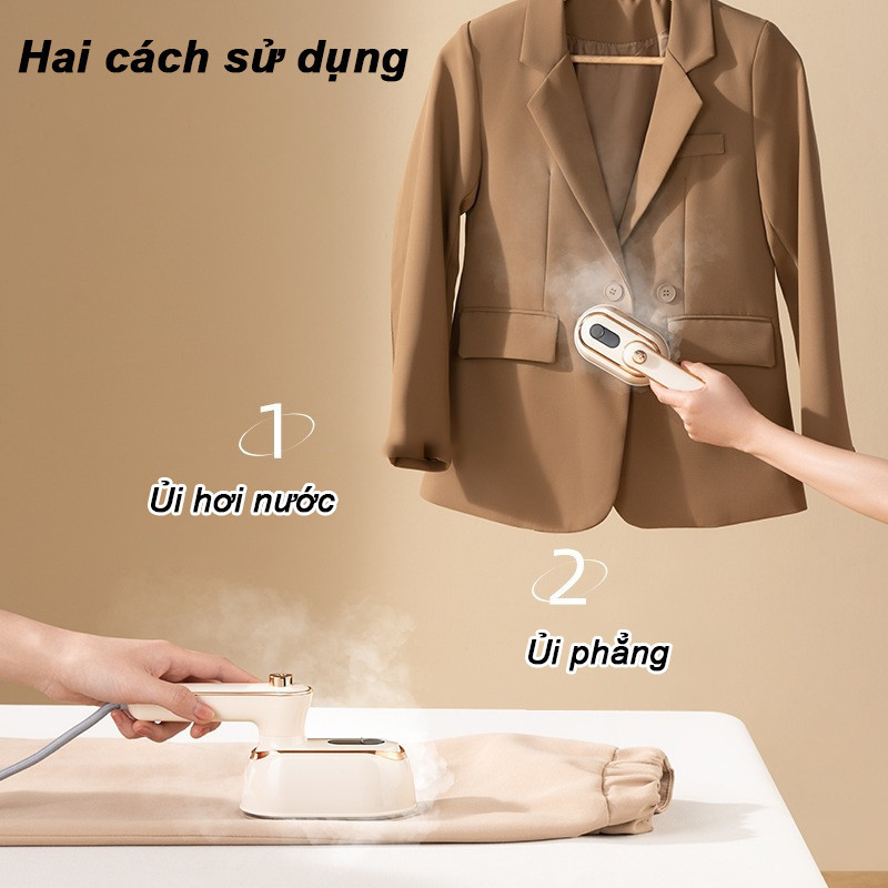 Bàn ủi hơi nước cầm tay Bản nâng cấp 2in1,Phù hợp với nhiều loại vải,Sử dụng được cả khô và ướt