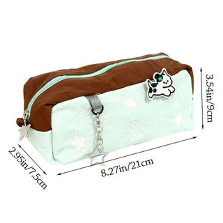 Túi Đựng Bút MKYCO, Bút Chì Dung Tích Lớn Màu Tươi, Ins Star Dog Có Mặt Dây Chuyền Văn Phòng Phẩm Sinh Viên
