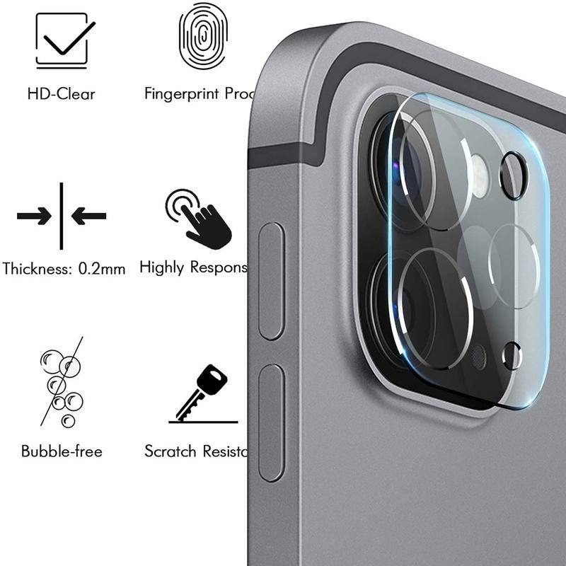 1-3 Chiếc Full Cover Bảo Vệ Ống Kính Máy Ảnh Kính Cho iPad Pro122.9 Pro11 HD Ống Kính Trong Suốt Kính Cường Lực Cho iPad Pro 12.9 11 2024 2025 2022 2020 2021 Ốp lưng Bảo Vệ Ống Kính