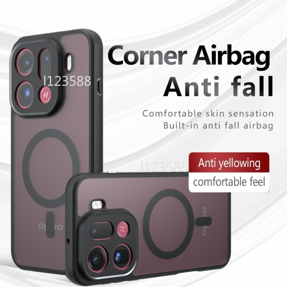 Dành Cho FindX9 5G Chống Rơi TPU PC Ốp Lưng Từ Tính HD Trong Suốt Chống Sốc Acrylic Matte PC Dành Cho OPPO Find X9 Pro X9Pro FindX9Pro 5G 2025
