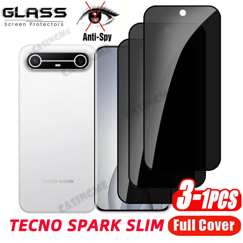 TECNO SPARK SLIM 2025 Cong Full Cover Chống gián điệp Bảo mật Kính cường lực cho TECNO SPARK SLIM SParkSlim SPARKSParkSlim 4G 5G Phim bảo vệ màn hình Phim riêng tư